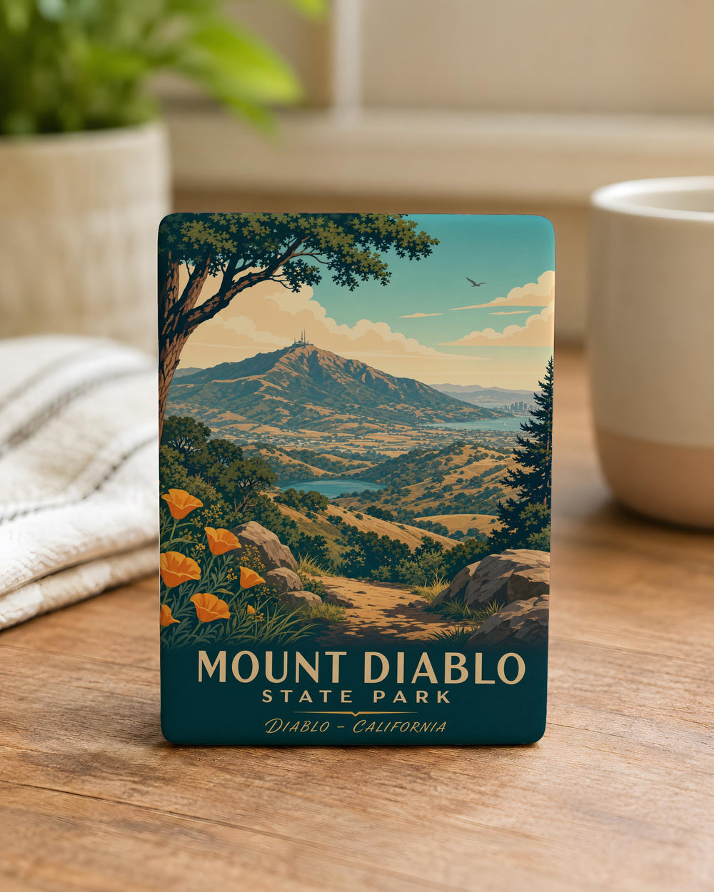 Mount Diablo State Park Fridge Magnet, California Park Souvenir Magnet, Mount Diablo Landmark Keepsake Magnet