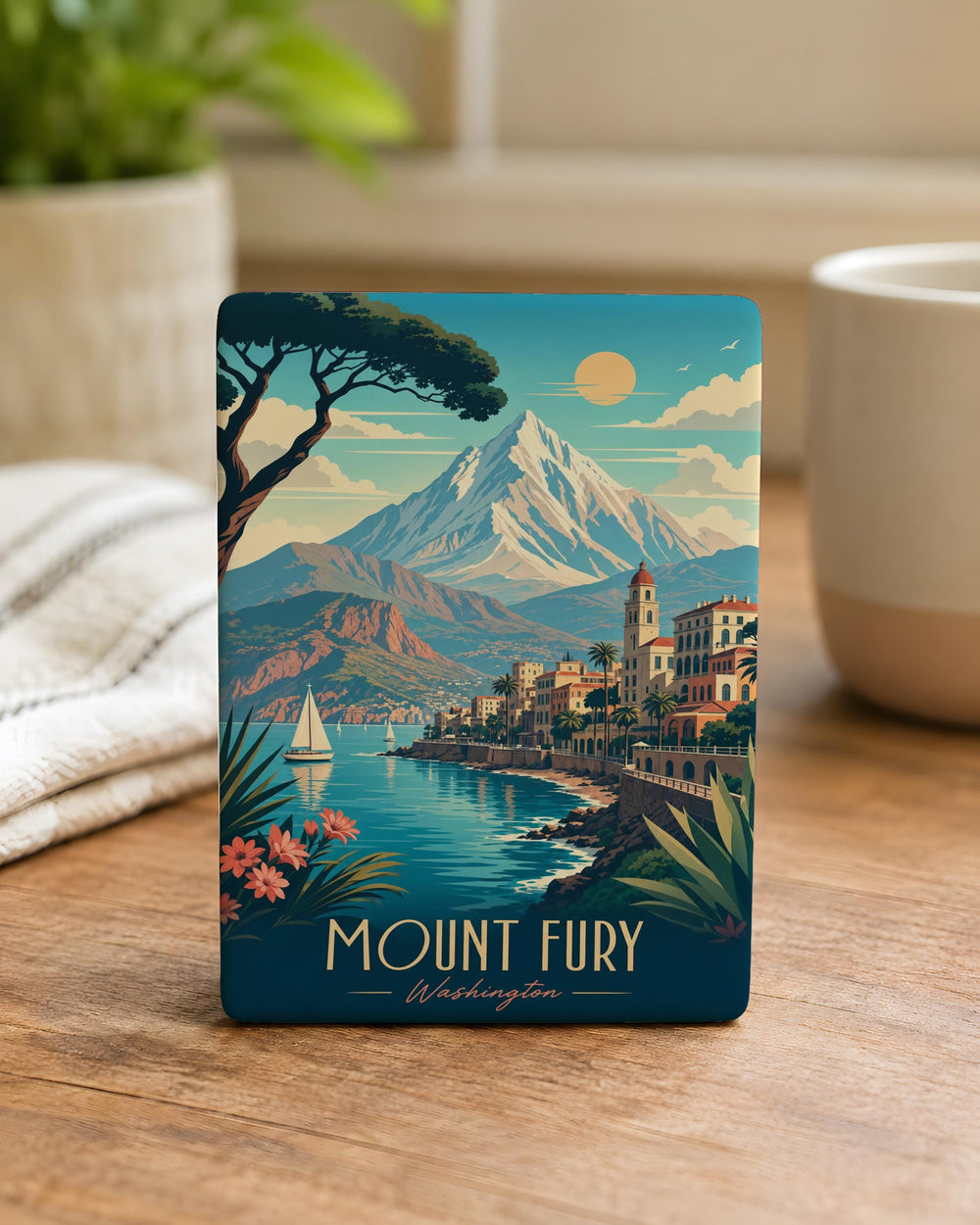 Mount Fury Fridge Magnet, Washington Mountain Souvenir, Olympic National Park Peak Keepsake Magnet