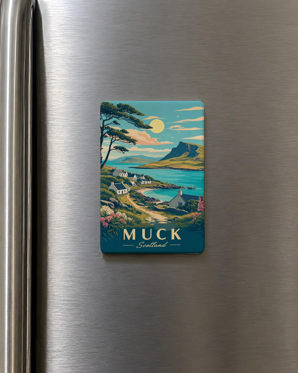 Muck Scotland Fridge Magnet, Isle of Muck Souvenir Magnet, Scottish Hebrides Travel Gift, Scotland Island Keepsake Magnet
