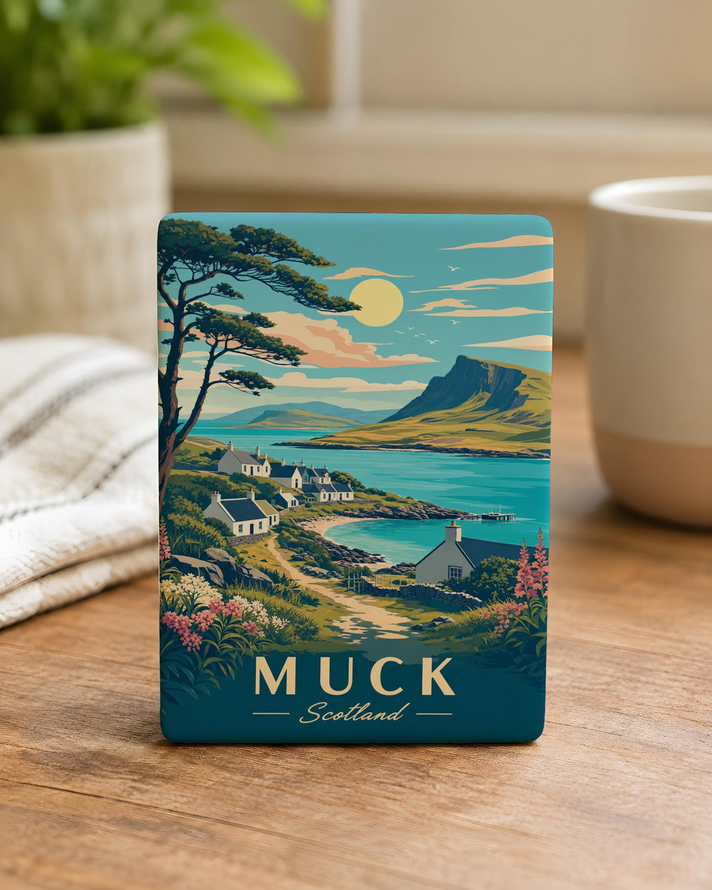 Muck Scotland Fridge Magnet, Isle of Muck Souvenir Magnet, Scottish Hebrides Travel Gift, Scotland Island Keepsake Magnet