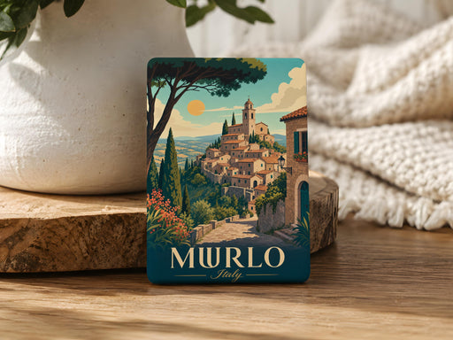 Murlo Italy Fridge Magnet, Murlo Tuscany Travel Souvenir, Italian Village Landmark Keepsake Magnet