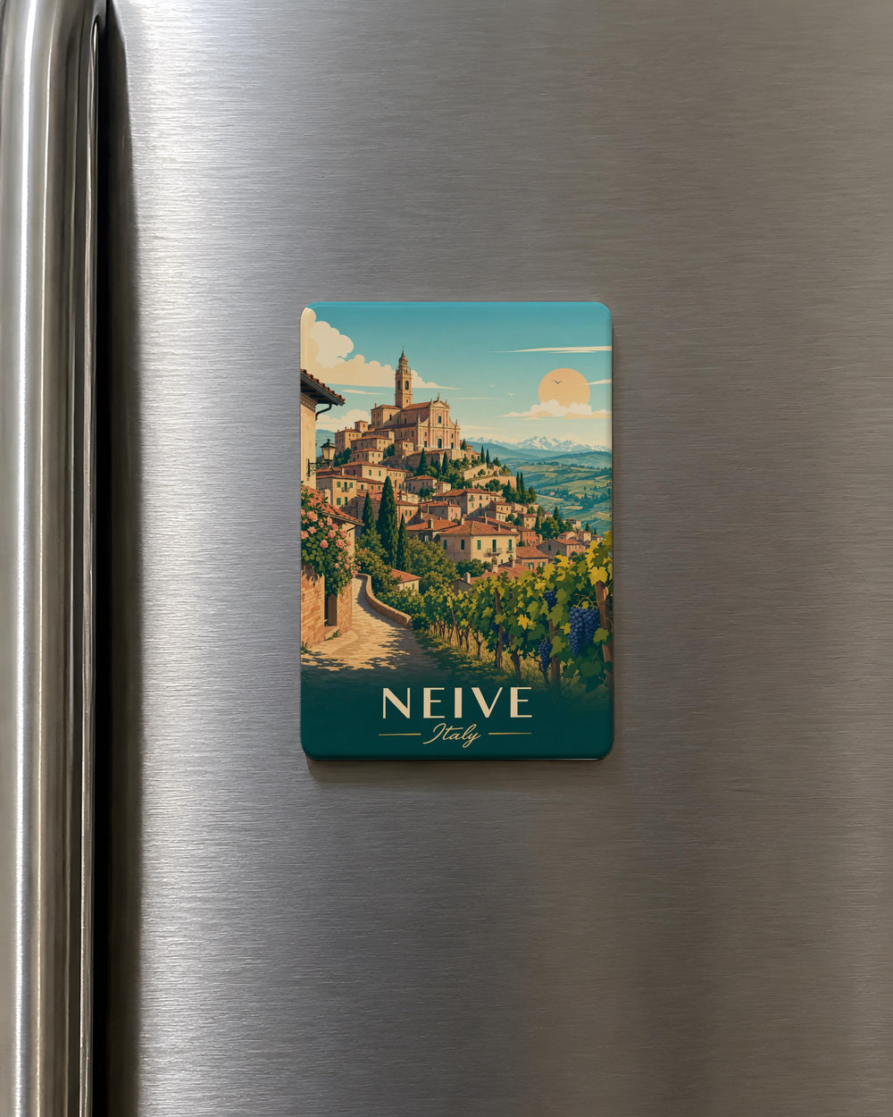 Neive Italy Fridge Magnet, Neive Piemonte Souvenir Magnet, Italian Village Travel Gift, Italy Vacation Keepsake Magnet