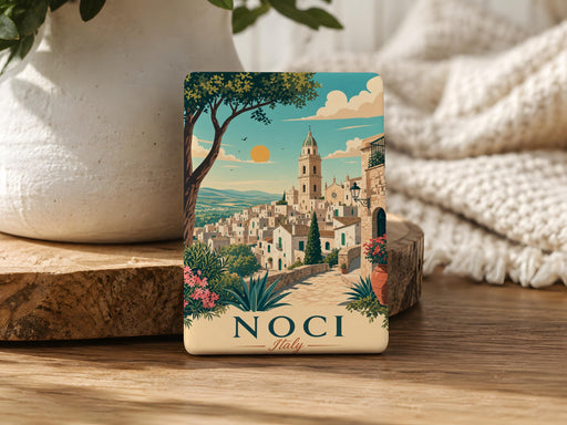 Noci Italy Fridge Magnet, Noci Puglia Souvenir Magnet, Italian Travel Keepsake, Noci Town Landmark Magnet, Italy Gift