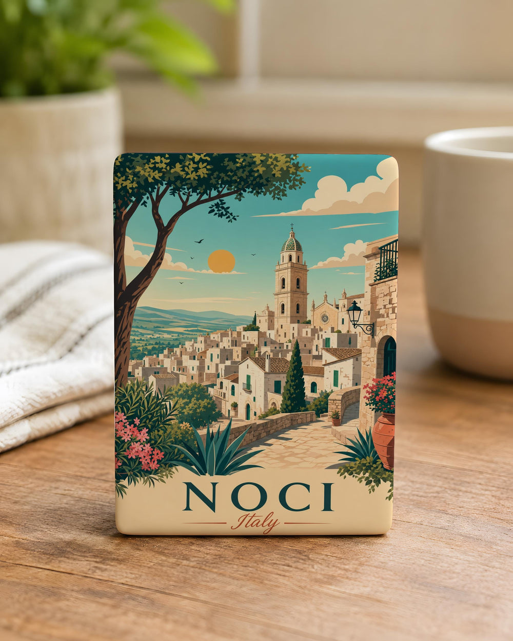 Noci Italy Fridge Magnet, Noci Puglia Souvenir Magnet, Italian Travel Keepsake, Noci Town Landmark Magnet, Italy Gift