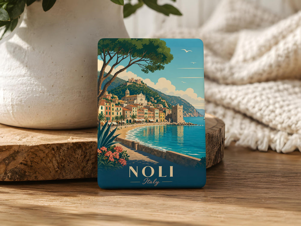 Noli Italy Fridge Magnet, Noli Liguria Souvenir Magnet, Italian Riviera Coastal Town Travel Gift, Italy Vacation Keepsake