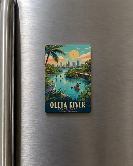 Oleta River State Park Fridge Magnet, Florida State Park Souvenir, Oleta River Outdoor Adventure Keepsake Magnet