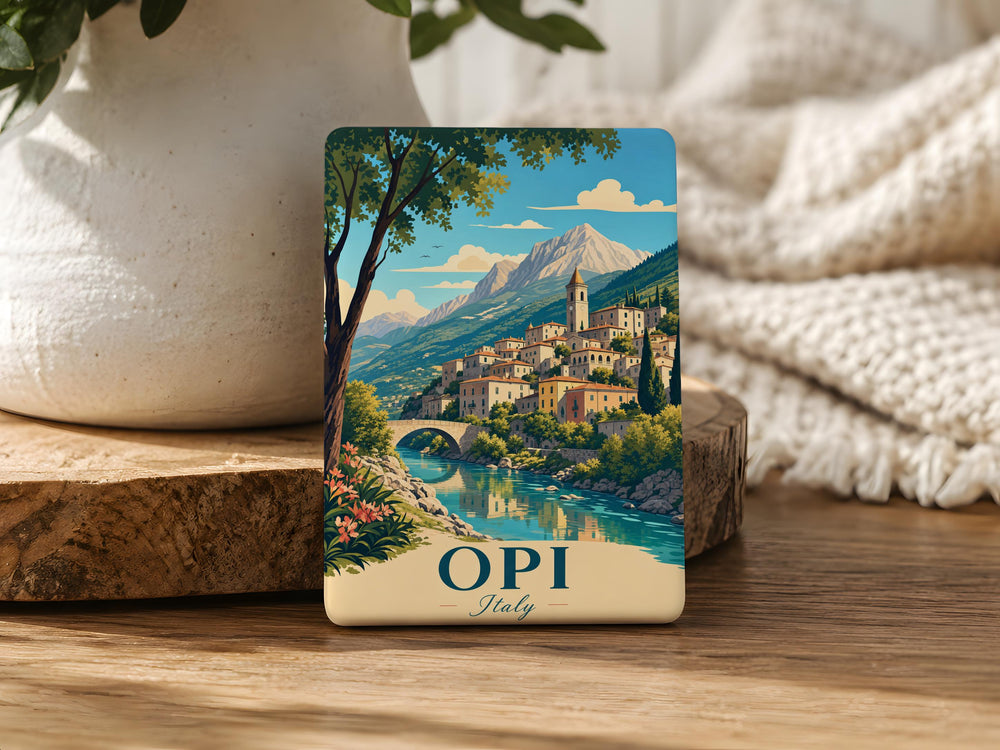 Italy Opi Fridge Magnet, Opi Italy Souvenir Magnet, Italy Travel Gift, Italian Village Landmark Magnet, Italy Keepsake Magnet