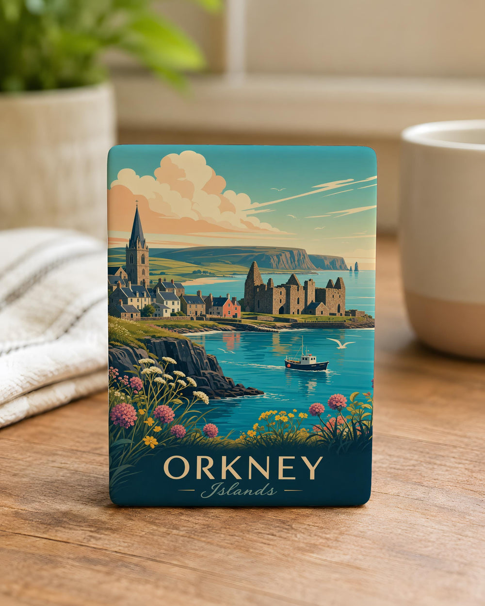 Orkney Islands Fridge Magnet, Scotland Island Souvenir Magnet, Orkney Travel Gift, Scottish Isles Keepsake Magnet
