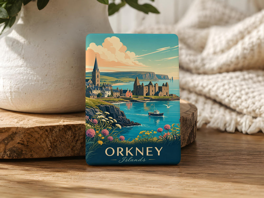 Orkney Islands Fridge Magnet, Scotland Island Souvenir Magnet, Orkney Travel Gift, Scottish Isles Keepsake Magnet