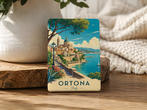 Ortona Italy Fridge Magnet, Ortona Travel Souvenir Magnet, Abruzzo Italy Coastal Town Magnet, Italy Vacation Keepsake Magnet