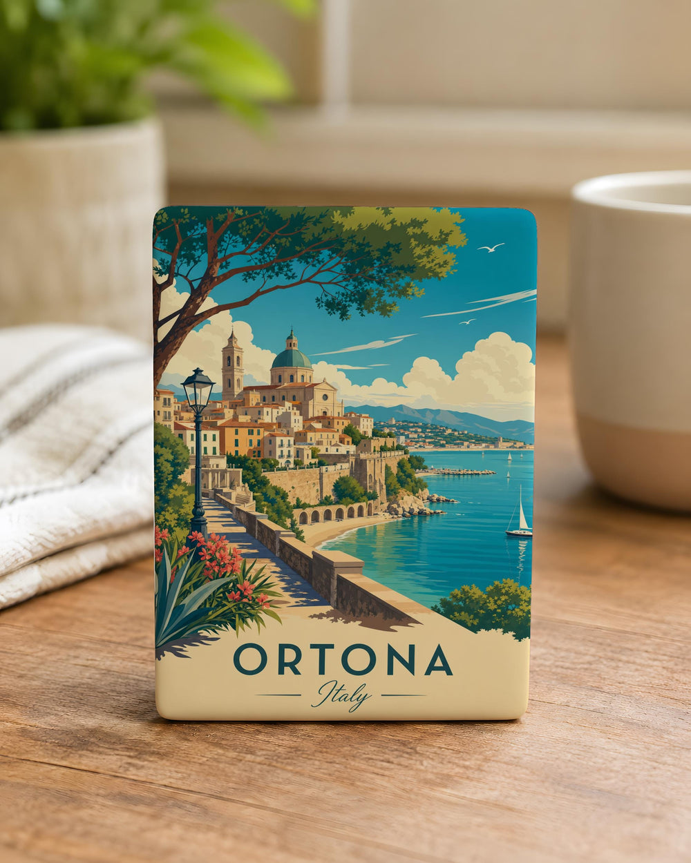 Ortona Italy Fridge Magnet, Ortona Travel Souvenir Magnet, Abruzzo Italy Coastal Town Magnet, Italy Vacation Keepsake Magnet