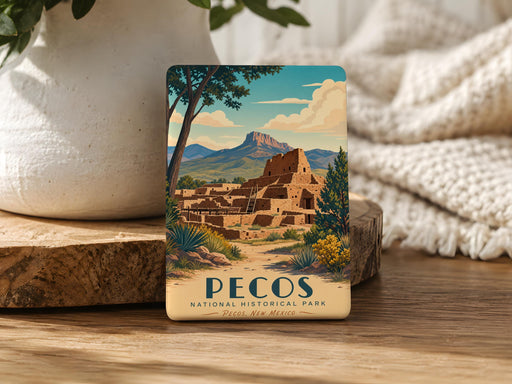 Pecos National Historical Park Fridge Magnet, New Mexico Landmark Souvenir Magnet, National Park Travel Gift
