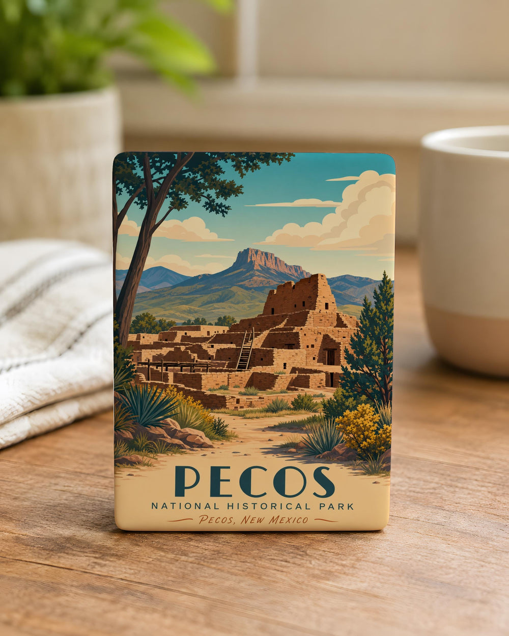 Pecos National Historical Park Fridge Magnet, New Mexico Landmark Souvenir Magnet, National Park Travel Gift