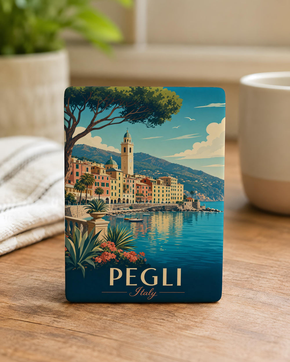 Pegli Italy Fridge Magnet, Pegli Genova Souvenir Magnet, Italian Riviera Travel Keepsake, Liguria Coast Gift