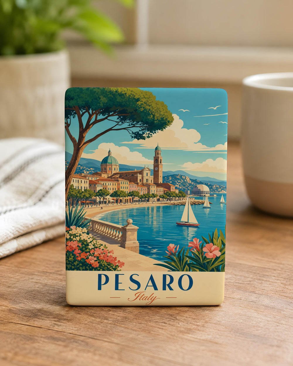 Pesaro Italy Fridge Magnet, Pesaro Souvenir Magnet, Italy Travel Gift, Pesaro City Landmark Magnet, Italian Vacation Keepsake
