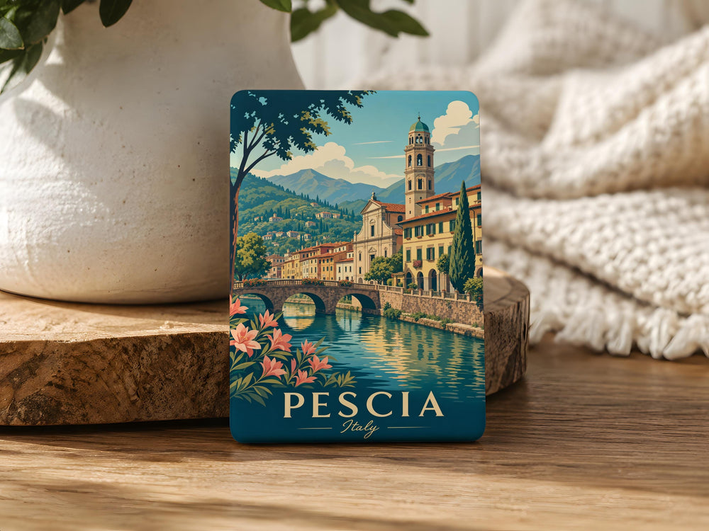 Pescia Italy Fridge Magnet, Pescia Tuscany Travel Souvenir Magnet, Italian Town Landmark Keepsake Magnet, Italy Vacation Gift