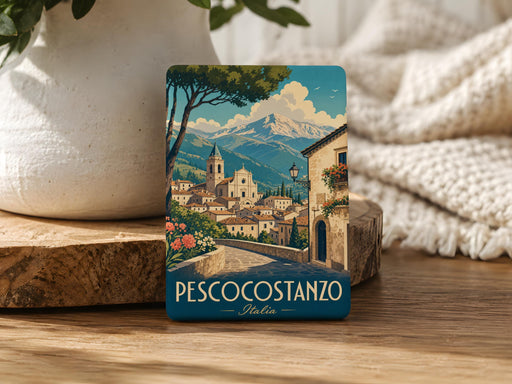 Pescocostanzo Italy Fridge Magnet, Abruzzo Mountain Village Souvenir Magnet, Travel Keepsake Refrigerator Magnet