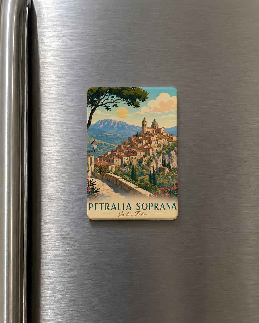 Petralia Soprana Sicily Italy Fridge Magnet, Petralia Soprana Souvenir Magnet, Sicilian Travel Keepsake Magnet