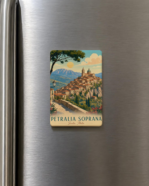 Petralia Soprana Sicily Italy Fridge Magnet, Petralia Soprana Souvenir Magnet, Sicilian Travel Keepsake Magnet