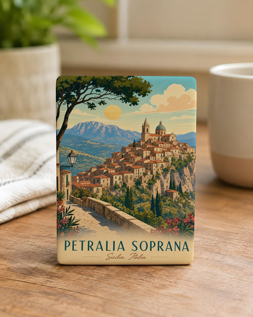 Petralia Soprana Sicily Italy Fridge Magnet, Petralia Soprana Souvenir Magnet, Sicilian Travel Keepsake Magnet