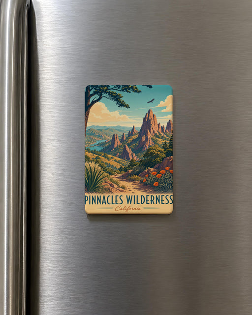 Pinnacles Wilderness Fridge Magnet, National Park Landscape Souvenir, Hiking Camping Nature Travel Gift