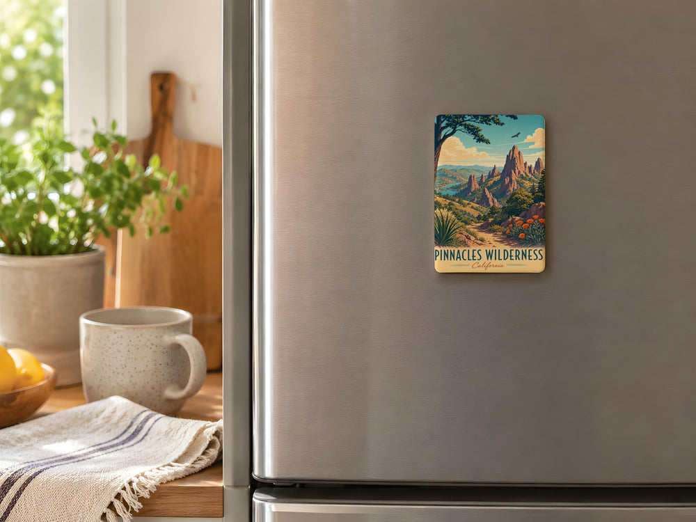 Pinnacles Wilderness Fridge Magnet, National Park Landscape Souvenir, Hiking Camping Nature Travel Gift