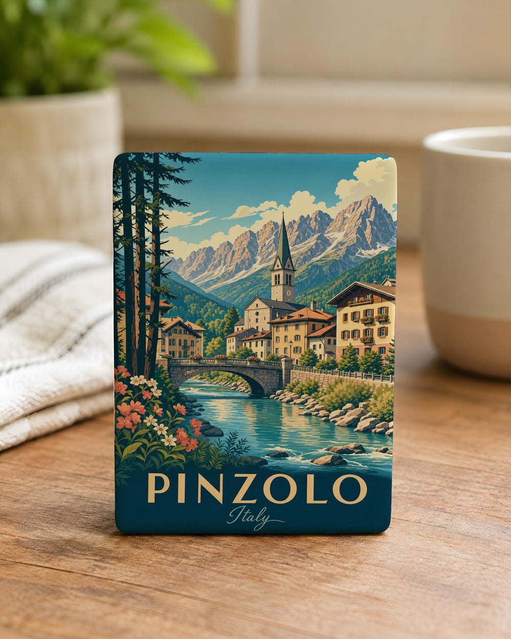 Pinzolo Italy Fridge Magnet, Pinzolo Travel Souvenir Magnet, Trentino Alto Adige Italy Landmark Magnet, Italy Vacation Keepsake