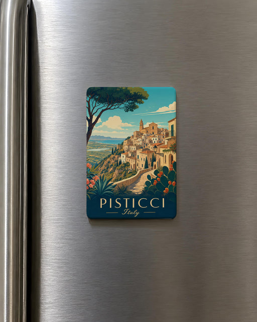 Pisticci Italy Fridge Magnet, Pisticci Travel Souvenir Magnet, Basilicata Italy Landmark Magnet, Italian Town Keepsake Magnet