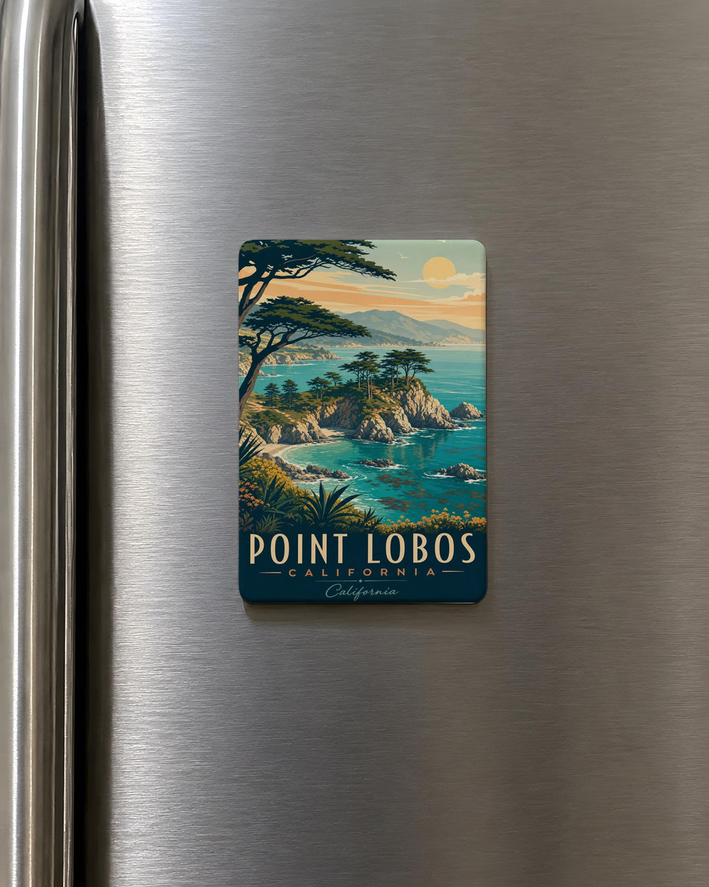 Point Lobos State Reserve Fridge Magnet, California Coastal Park Souvenir, Carmel-by-the-Sea Travel Keepsake Magnet