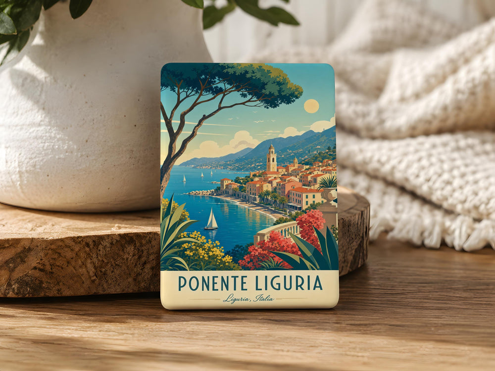 Ponente Liguria Italy Fridge Magnet, Italian Riviera Coastal Travel Souvenir Magnet, Liguria Region Keepsake Magnet