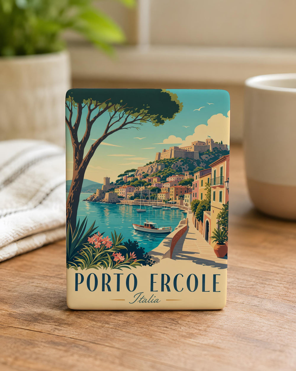 Porto Ercole Fridge Magnet, Porto Ercole Italy Souvenir Magnet, Tuscan Coastal Town Travel Gift, Italian Riviera Keepsake