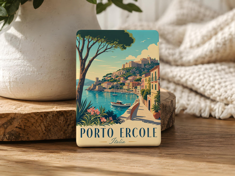 Porto Ercole Fridge Magnet, Porto Ercole Italy Souvenir Magnet, Tuscan Coastal Town Travel Gift, Italian Riviera Keepsake