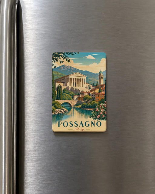 Possagno Italy Fridge Magnet, Possagno Travel Souvenir Magnet, Italy Landmark Keepsake Magnet, Italian Town Refrigerator Magnet