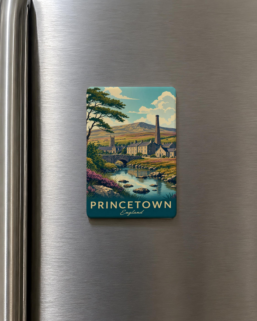 Princetown England Fridge Magnet, Dartmoor Village Souvenir, Devon UK Travel Keepsake, British Countryside Gift
