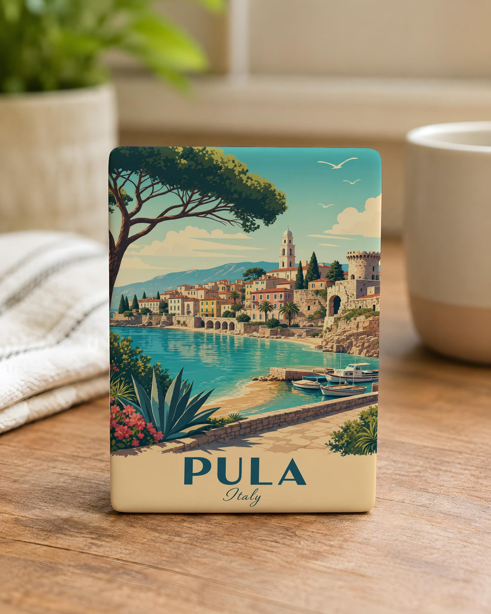 Pula Italy Fridge Magnet, Pula Croatia Travel Souvenir, Adriatic Coast Landmark Keepsake, Vacation Gift, City Memento Magnet