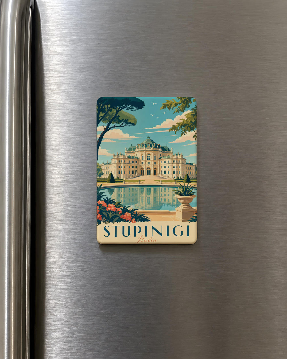 Reggia di Stupinigi Fridge Magnet, Stupinigi Palace Italy Souvenir Magnet, Turin Landmark Refrigerator Magnet