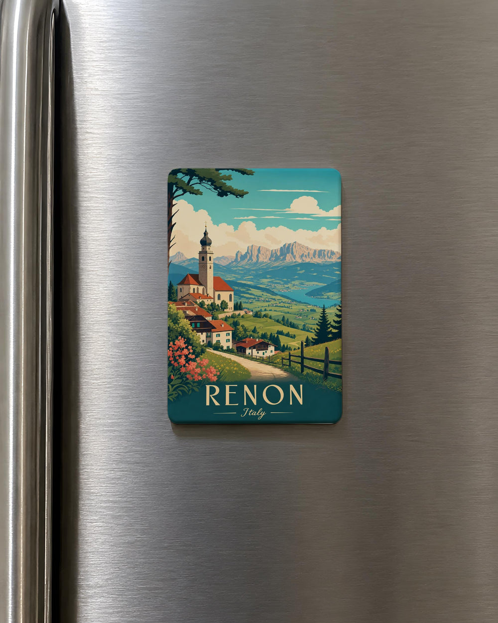 Renon Italy Fridge Magnet, Renon South Tyrol Souvenir Magnet, Italian Alps Travel Keepsake, Italy Vacation Gift