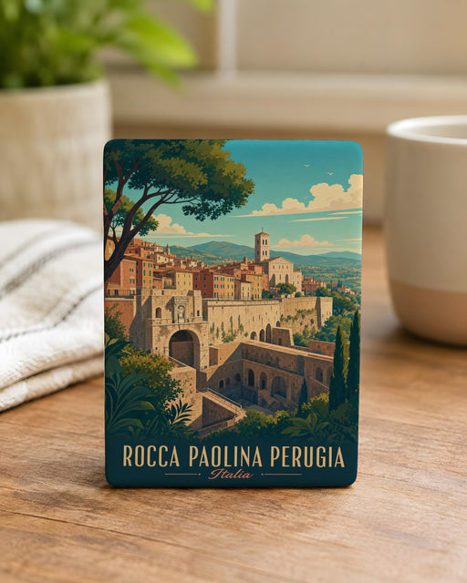 Rocca Paolina Perugia Italy Fridge Magnet, Historic Fortress Landmark Souvenir Magnet, Perugia Travel Gift
