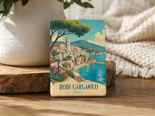 Rodi Garganico Italy Fridge Magnet, Puglia Travel Souvenir, Italian Coastal Town Keepsake, Apulia Destination Magnet