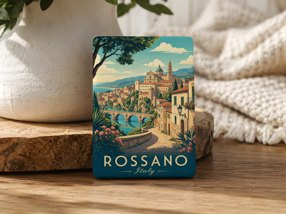 Rossano Italy Fridge Magnet, Rossano Calabria Souvenir Magnet, Italian Travel Gift, Italy Landmark Keepsake Magnet