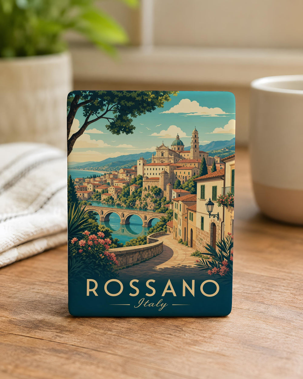 Rossano Italy Fridge Magnet, Rossano Calabria Souvenir Magnet, Italian Travel Gift, Italy Landmark Keepsake Magnet