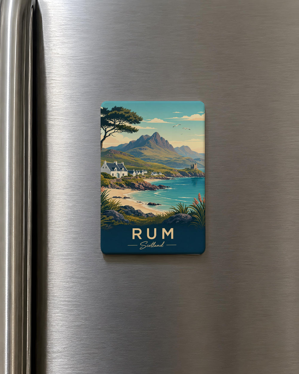 Rum Scotland Fridge Magnet, Scottish Rum Souvenir Magnet, Scotland Travel Keepsake Refrigerator Magnet