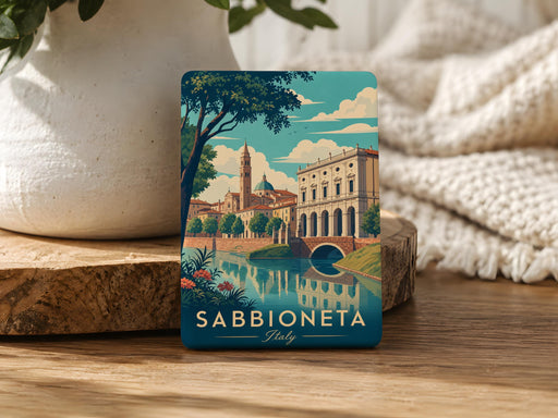 Sabbioneta Italy Fridge Magnet, Sabbioneta Travel Souvenir Magnet, Italy Landmark Keepsake Refrigerator Magnet