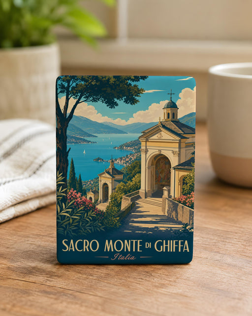 Sacro Monte di Ghiffa Italy Fridge Magnet, Sacred Mountain Sanctuary Pilgrimage Site Souvenir Magnet