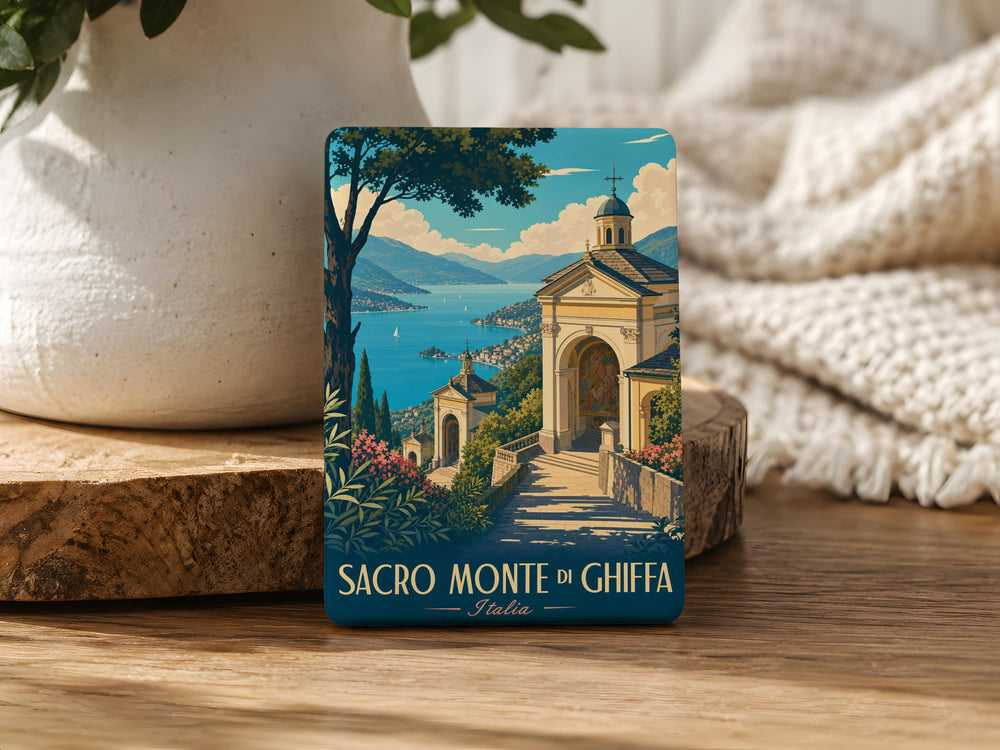 Sacro Monte di Ghiffa Italy Fridge Magnet, Sacred Mountain Sanctuary Pilgrimage Site Souvenir Magnet