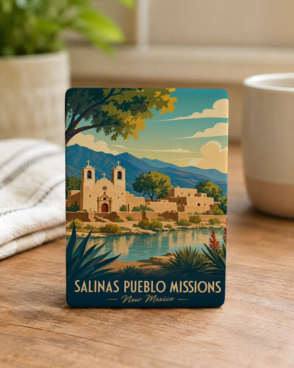 Salinas Pueblo Missions Fridge Magnet, New Mexico Mission Ruins Souvenir, Historic Landmark Travel Gift, Southwest Decor Magnet