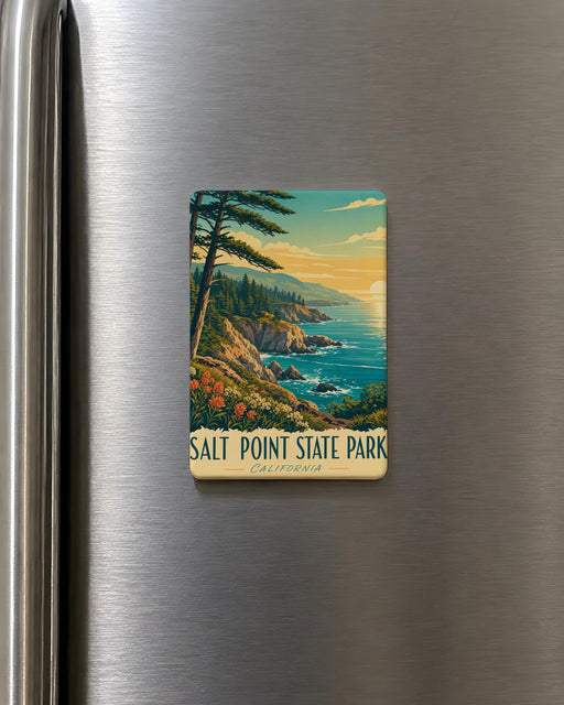 Salt Point State Park Fridge Magnet, California Coast, Sonoma County, Ocean Cliffs, Tide Pools, Hiking Trail Souvenir Magnet