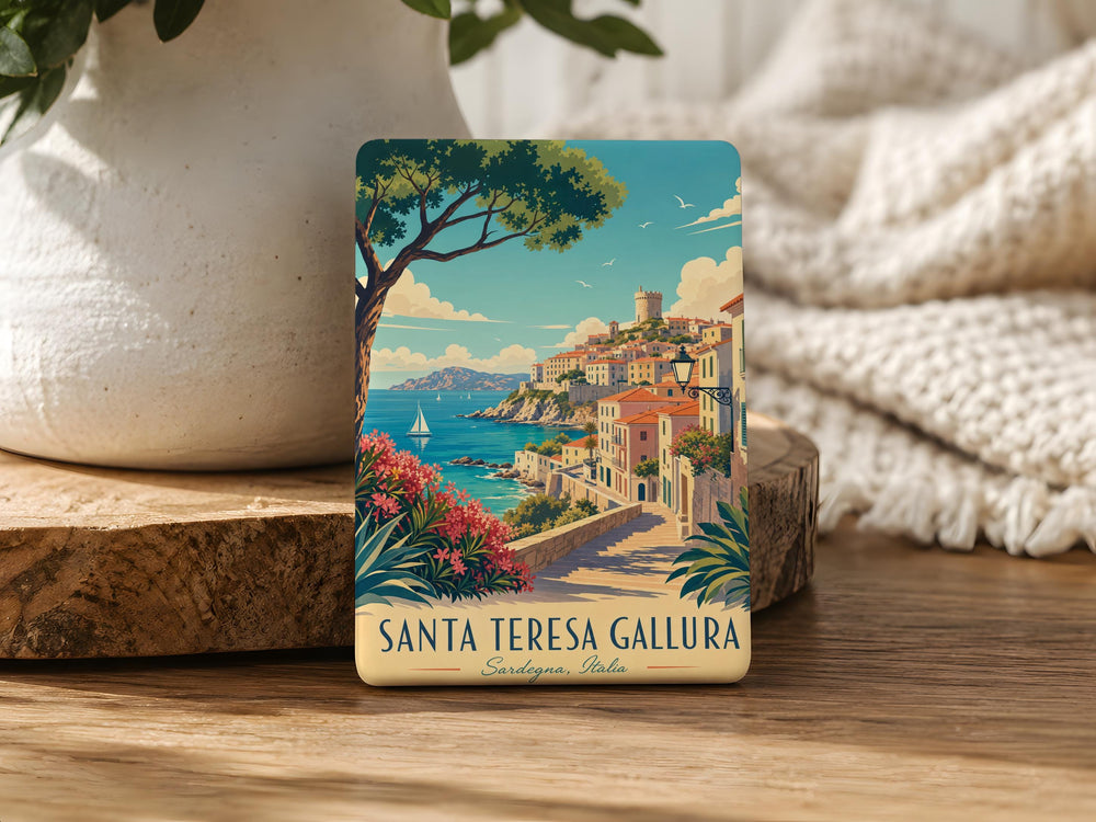 Santa Teresa Gallura Italy Fridge Magnet, Sardinia Travel Souvenir, Coastal Town Landmark Keepsake Magnet