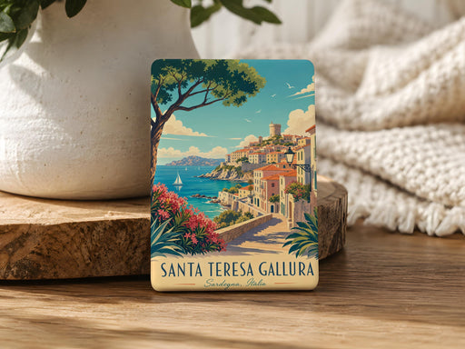 Santa Teresa Gallura Italy Fridge Magnet, Sardinia Travel Souvenir, Coastal Town Landmark Keepsake Magnet