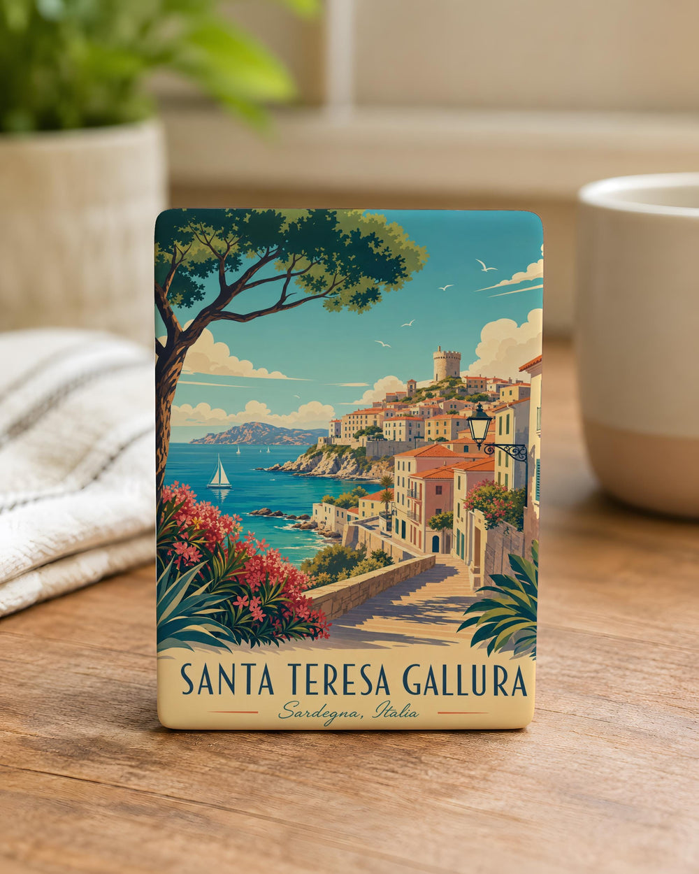 Santa Teresa Gallura Italy Fridge Magnet, Sardinia Travel Souvenir, Coastal Town Landmark Keepsake Magnet